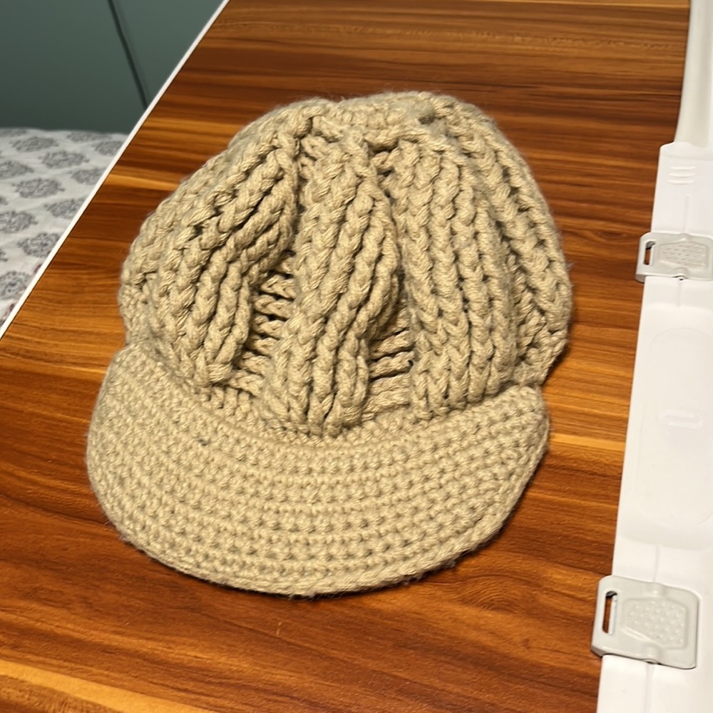 2 for $20 💚Perfectly Patricia | knit poor boy style hat tan | OS |